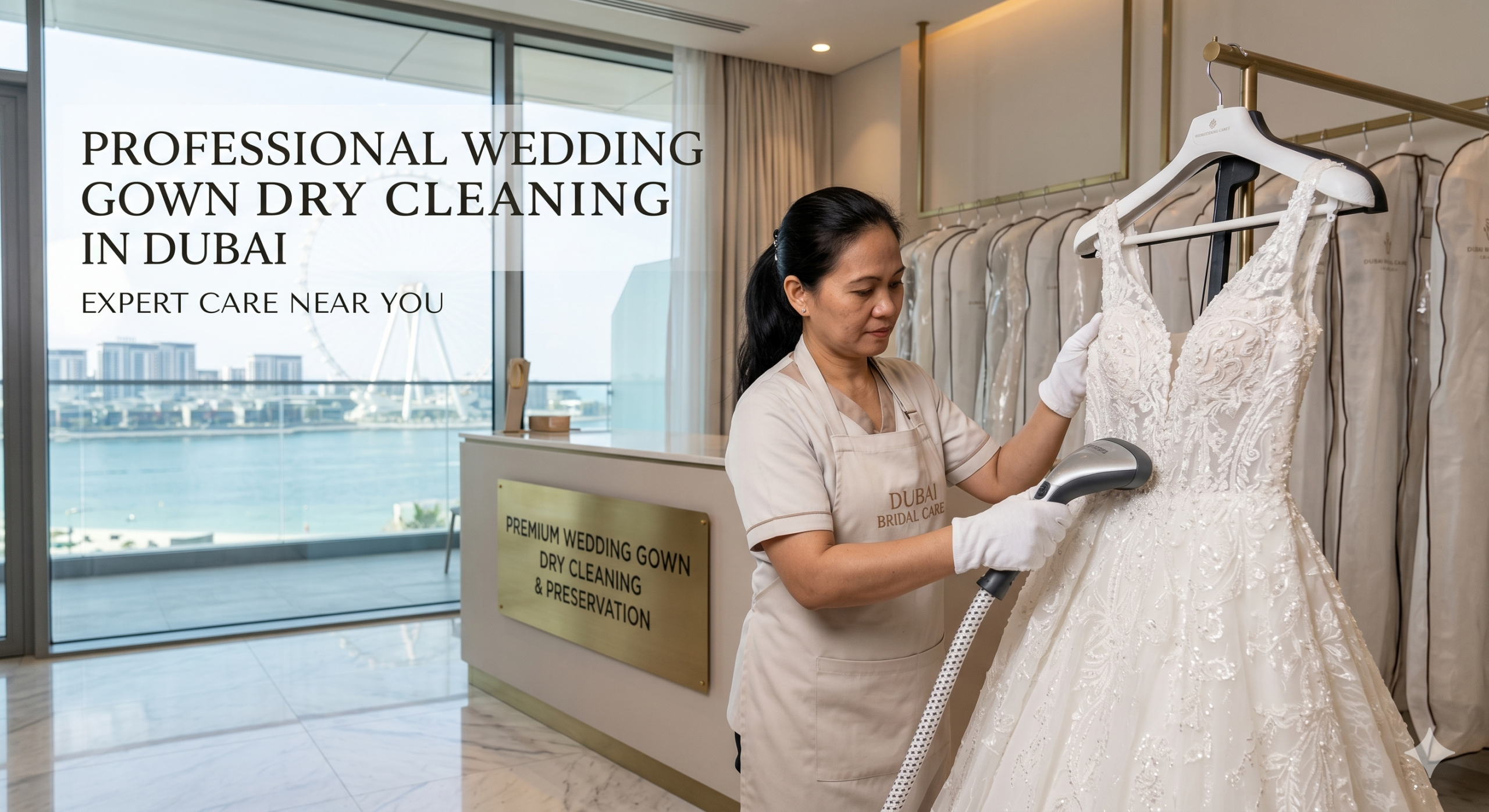 Professional Wedding Gown Dry Cleaning Near Me in Dubai